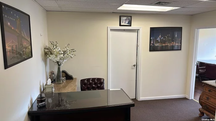 This is a sublease. Shared space of 2 BIG Rooms and a waiting area, also includes 2 parking spaces. Wi-fi total fee is $125 and will be shared between the tenants. Additional parking spot $125, if needed. The office is updated and painted, and 2 rooms have laminated floors. The office is great for individual professionals.