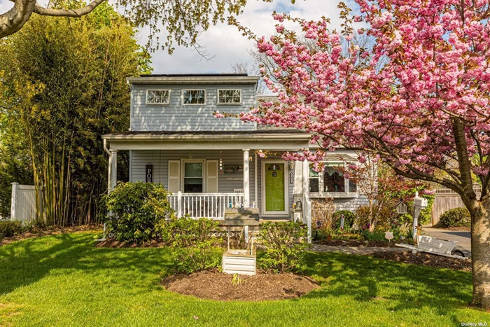 Beautiful quaint expanded cape in pristine condition. Enjoy a glass of wine on this beautiful front porch this sumer! Open floor plan makes family time and entertaining a pleasure! Harwood floors, updated 2 full baths, nice size bedrooms, 1 bedroom on first floor, updated EIK w/center island and white Apps, raised panel doors. Full basement w/laundry & utilities. Roof less than 5 yrs old, dishwasher 2-3 years, Fenced backyard w/ deck off kitchen perfect for summer entertaining. Outdoor shower!! Front & back IGS. Solar panels are 5 yrs old and owned NOT leased.  Desirable quiet neighborhood, close to shopping restaurant&rsquo;s and public transportation. All information deemed reliable but not guaranteed & should be independently verified.