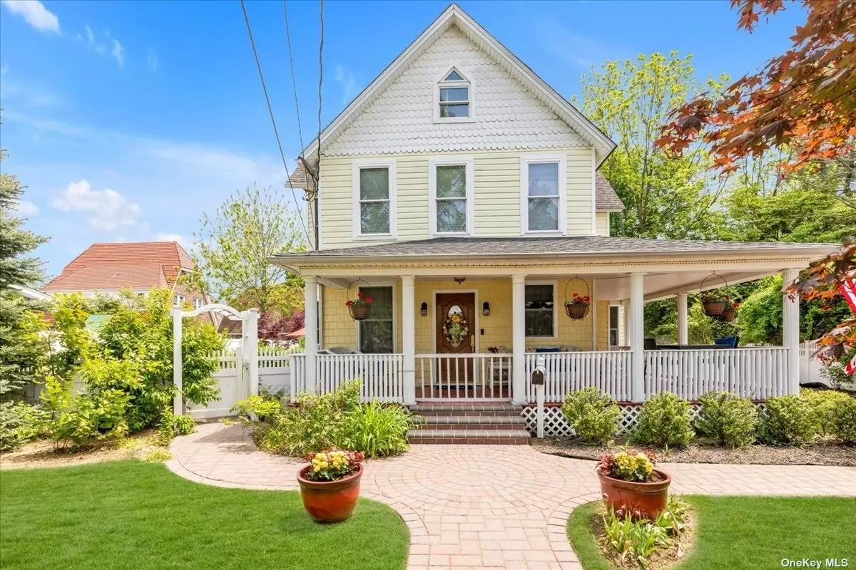 Come tour one of Rockville Centre&rsquo;s classic original homes and make it your own. This beautiful Victorian is a slice of Rockville Centre history and is waiting to be a part of your story. Enjoy the inviting wrap-around porch, stunning living room, spacious formal dining room, and eat-in kitchen with an island plus room for a full dining table, with a convenient laundry room beyond. Retire to your oversized den with a cathedral ceiling, skylights, and a wood-burning stove for a chilly night. Double glass doors open up to a generous paver patio overlooking the expansive, fully fenced-in yard, large enough for you to add an inground pool, sport court, and more. The second floor boasts a king-sized primary bedroom (once two separate bedrooms), a jacuzzi-tub full bathroom with skylight, plus two additional bedrooms. Stairs lead to the third-floor attic. Basement is unfinished. Water heater is a superstore tank. Gas heat, boiler and water heater are approx 5yo. 200 amp electric was completely re-wired.