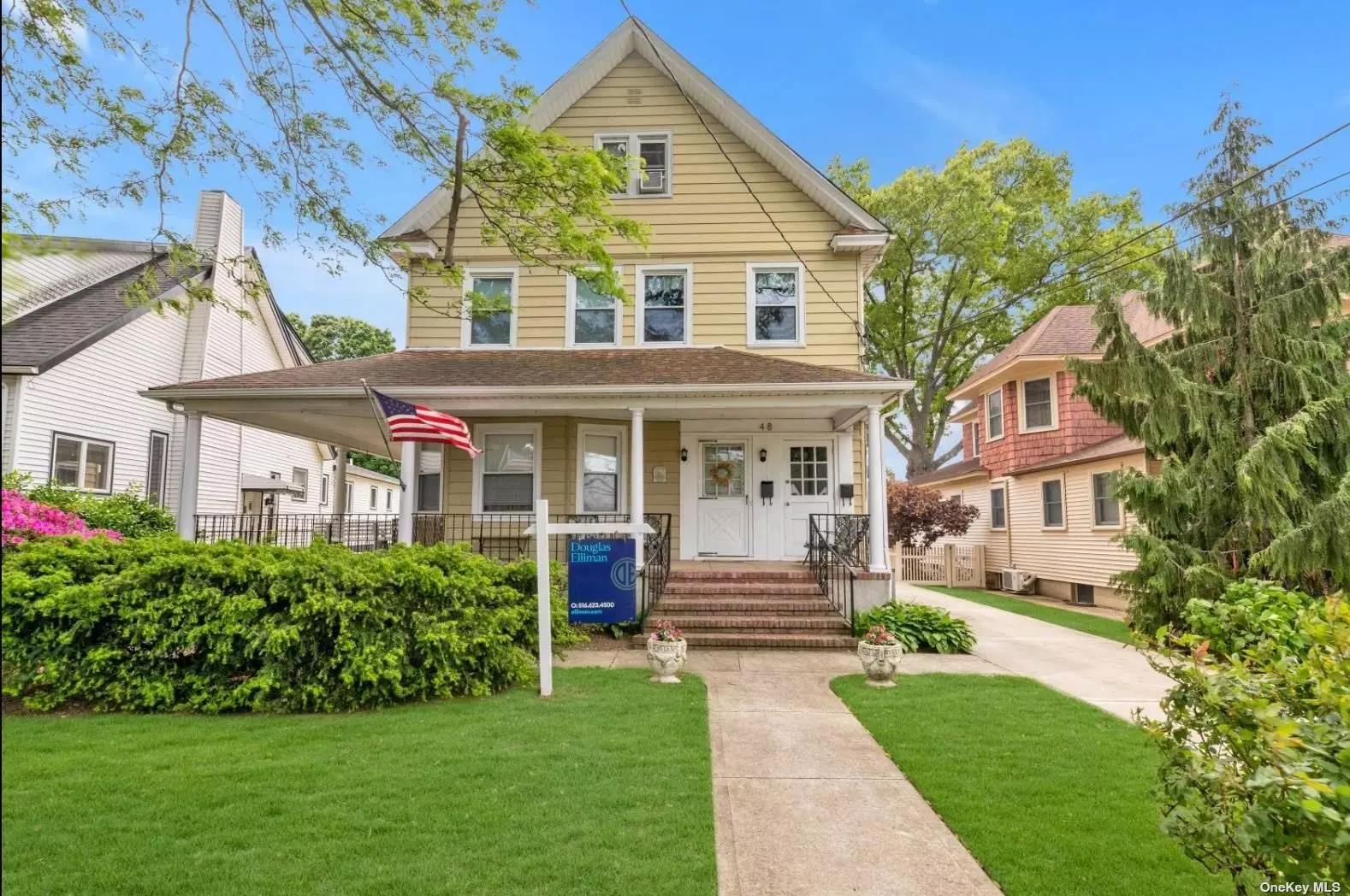 Location, Location, Location! Inviting wrap around porch welcoming you to 2 bedroom 1 full bath over 2 bedroom 1 full bath in the heart of Lynbrook. Eat in Kitchens. Full finished basement and parklike property. Do not miss out on this wonderful opportunity!