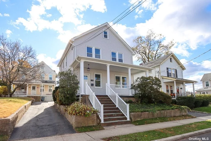 Beautiful 3 Bedroom, 2 Bathroom Colonial with Full Basement available to rent. Completely Renovated from Top to Bottom, this Spectacular Home is waiting for you! Featuring Modern Eat-in Kitchen with Centre Island, Granite Countertops and GE Stainless Steel Appliances with Gleaming Hardwood Floors throughout. Top of the Line Samsung Washer and Dryer, Plenty of Storage between the Full Unfinished Basement and Walk-Up Attic,  Central Heat and A/C, this Home has it All! Front Porch and Private Off-Street Parking. Close to Restaurants, Shopping & LIRR Station, Convenient to All. Won&rsquo;t Last!!!