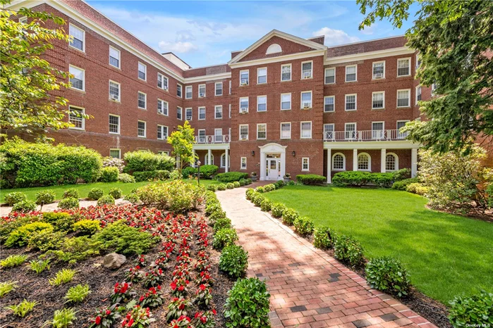 This beautiful co-op sits in a quiet neighborhood and has everything a family would want. Safe, convenient, and pet friendly. The school bus stop is right in the front of the building. The building is identified as a historic site in the North Hempstead Township for its design and well maintenance. It has two elevators, one intercom system and many surveillance cameras in the public areas to keep everyone safe. On-site superintendent, handy and attentive. The property is financially sound with a super low maintenance fee ($943 per month for this unit). 2 beds, 1 bath, 1200 sq feet on the top floor of this 4-story building. Renovated hardwood floors and crown molding throughout, large master bed, grand living room with Bay window open to front, bright second bedroom, and a wide hallway to comfortably fit a breakfast table. Under-sink water filtration system installed in the kitchen. Close to parks, 5-min walk to banks, bakery, shopping plaza, library, and fitness center; 7-min walk to train station, 25-min LIRR train ride to Penn Station and 35-min to Grand Central during the peak hours. This beautiful apartment comes with a deeded parking spot.