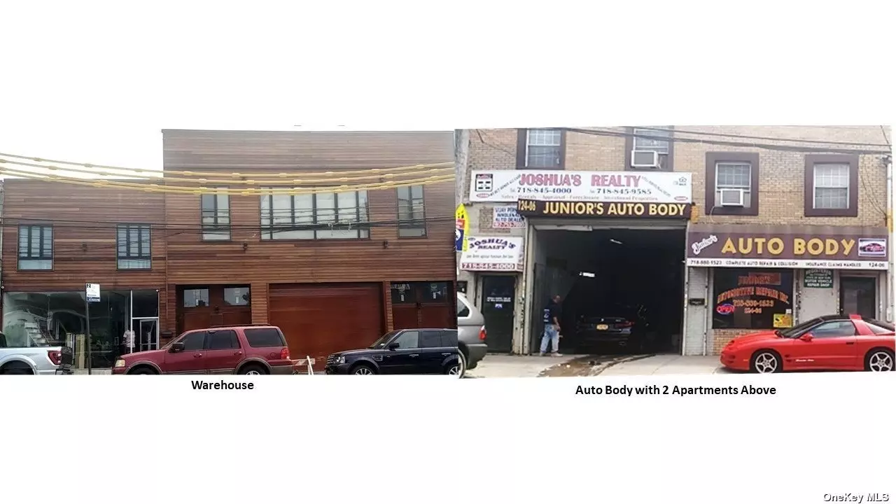 Do not miss this rare opportunity to own this Commercial/Mixed Use Property. This is a huge commercial building on 2 lots. Currently an Auto Body shop, Real Estate office and 2 Loft Apartments in a Prime location. Close to JFK and major highways. close to shops and transportation.