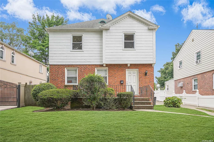 Charming colonial house in Fresh Meadows, resting on a generous 50x100 lot. The first floor features a living room, formal dining room, family room, eat-in kitchen, and half-bathroom. Upstairs, you&rsquo;ll find three bedrooms and a full bathroom. The fully finished basement has a separate entrance, laundry room, and full bathroom. Additionally, the property includes a 2-car detached garage. The kitchen and bathrooms were renovated two years ago, adding modern appeal to this delightful home.