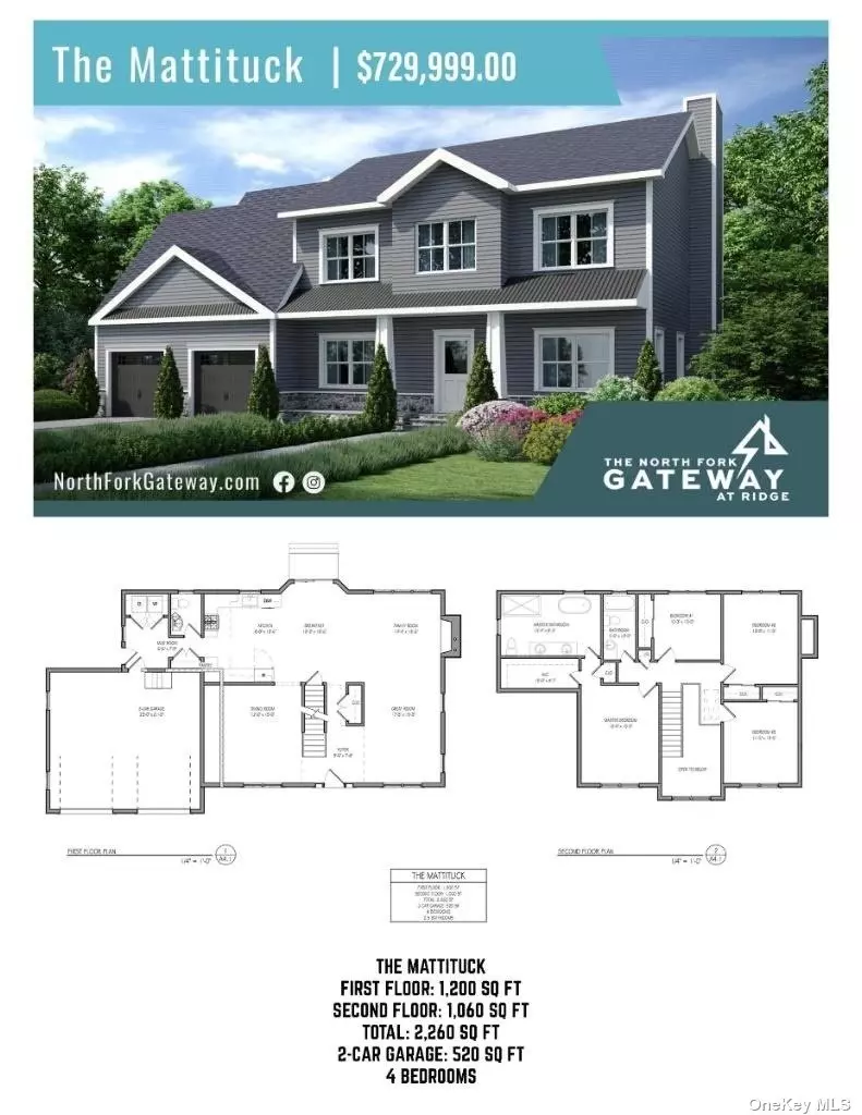 **NEW CONSTRUCTION** Build your dream home! (4) different models to choose from starting at $729, 000, fully customizable! Located in the township of Brookhaven, only a few miles Long Island&rsquo;s award winning wineries/vineyards, beaches, hiking trails, golf courses, farms, and only a short drive to reach the Hamptons! Each of the offered models will call for 9 ft ceilings, hardwood floors, luxurious master suite, and will be energy efficient! The models range from 2260sf to 2600sf. Going fast! Don&rsquo;t miss out on this opportunity as there&rsquo;s only a few lots left available!