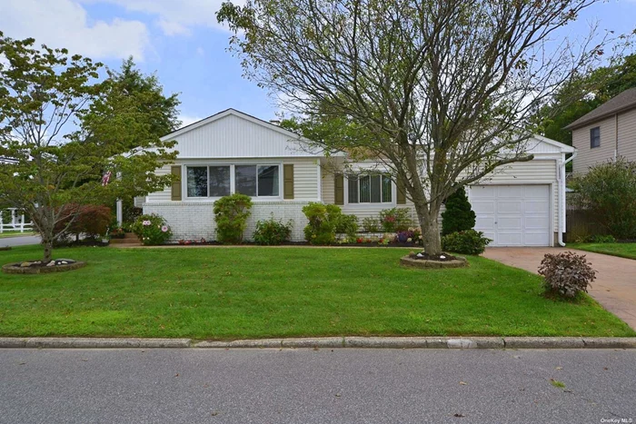 Welcome home to this beautiful 3 bedroom Ranch located South of Montauk on a Cul-de-sac in the heart of Islip. Minutes away from Islip beach, Sherwood Elementary school, Bayberry Beach & Tennis club, and downtown shopping. Beautiful Hardwood floors in all bedrooms and Living room. Formal dining room with custom built in shelves. Cathedral ceiling in bathroom with skylight. L shaped kitchen with S/S appliances. Level fenced in backyard with fruit producing Fig trees. House does not need flood insurance, dry basement. updated electrical panel, gas heating and cooking.