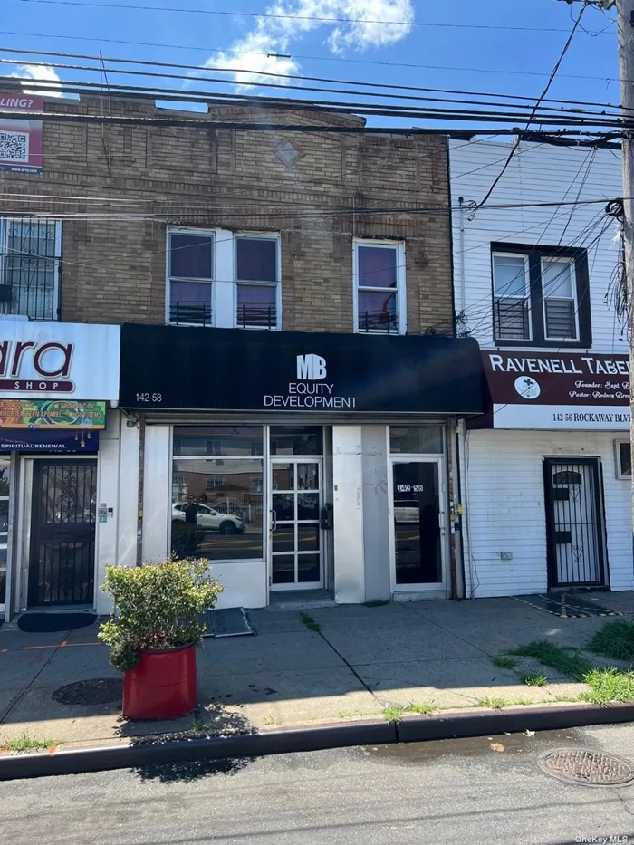 Mix-Use Property for Sale on Rockaway Blvd. First Floor is retail, setup as an office. Full Unfinished basement with 2 stairs. Second floor has one 2 Bedroom apartment with great tenants. Nice sized backyard which is accessed through first floor. Priced for a quick sale. Don&rsquo;t miss your opportunity!
