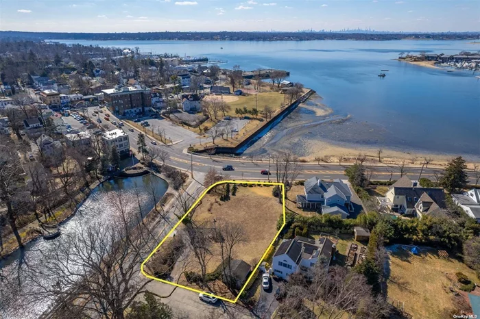 A Rare and Luxurious Corner Lot is Located at the Heart of Port Washington Waterfront Community. The Flat Vacant Lot with Stunning Water Views, from both Shore and Pond, a Great Opportunity of Building Your Dream Home. One Block Away from the Main Street and Marinas, Near to Shopping, Parks, Waterfront Restaurants and PW LIRR Station. 35 min Train to NYC.