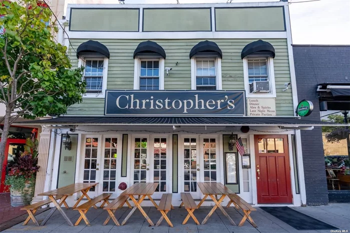 Located in the heart of historic and vibrant Huntington Village - known for its shops, restaurants, and community events. 2-story building with approximately 3, 000 square feet of space. In addition to the main building, there is a 750-square-foot patio with a licensed bar and additional seating, which can be attractive to customers, especially during pleasant weather. Long time established restaurant/bar that attracts local residents and visitors alike. One of the more sought after locations in Huntington - Wall Street boasts street fairs during the summer and a winter carnival during holiday times. These events can bring increased foot traffic to the area, providing an excellent opportunity for the business to attract more customers during these periods. A lot of car and foot traffic. Street parking and nearby town lots.  This is a great opportunity for an owner/user to take this long established business and expand with your vision. Taxes $19, 345