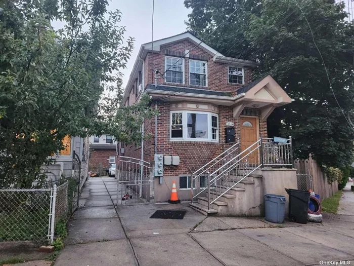 Seller very motivated;  whole house will be delivered vacant upon closing.  Desirable area in CP north, wide & tree lined street; Brick detached two family built in 2008; 56 over full finished high basement, sep. entrane at back; common driveway and private backyard walk to bus, park and school.