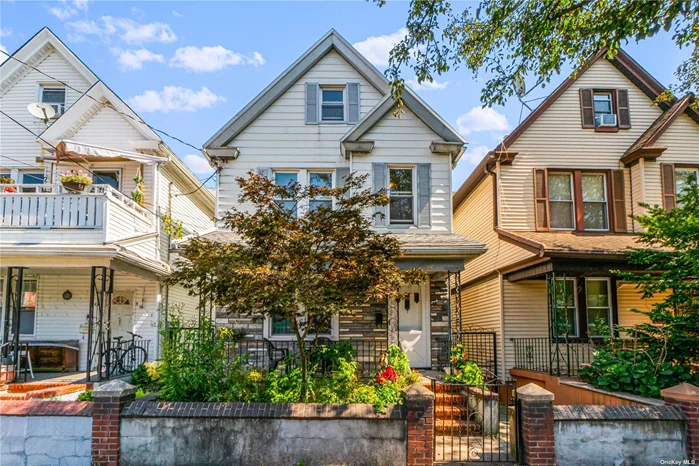 Welcome to this semi-detached, large two family home with parking and a yard. This home has been loved for over 50 years by the same family. Standing proud with a beautiful front covered porch, this residence is highlighted by high ceilings throughout and an enormous walk up attic. The first floor apartment hosts a formal living room, formal dining room, open kitchen, two bedrooms and a full bath. The second floor apartment hosts a formal living room, formal dining room, open kitchen, three bedrooms and a full bath. The walk up attic spans the entire width and length of the structure. The basement is unfinished with ample space for storage, utilities and access to the backyard. This property presents a rare opportunity to acquire a large two family home with its prime convenient location, a combination of parking, space, character and practicality make it a true diamond in the rough. Whether you are looking for a multi family residence or a savvy investment property, this home has the potential to meet your needs. Don&rsquo;t miss this chance to make it your own. This home is offered in AS IS CONDITION, and will be delivered vacant.