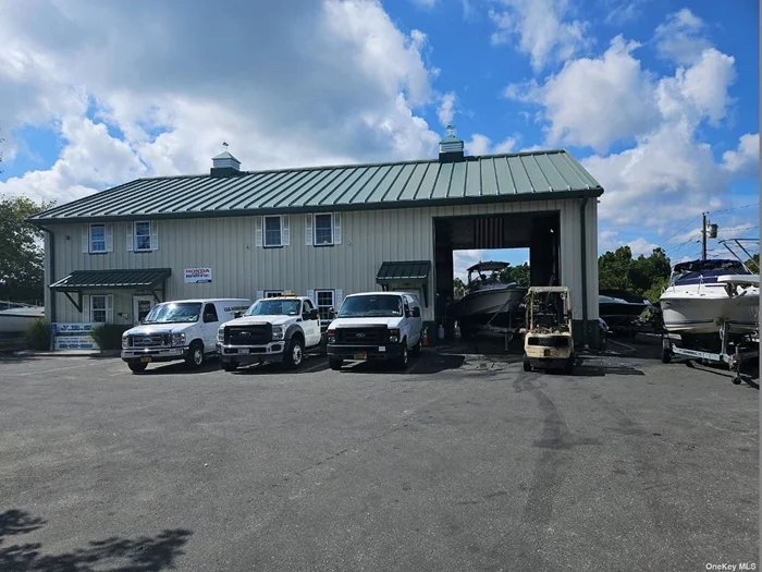 Currently operated as a marine mechanic shop. All investors! 3800 S/F Warehouse For Sale At The Entrance of Ponquogue Bridge!!! Built New In 2010. Property Features High 27&rsquo; Ceilings, 3-Phase Power, (2) 16&rsquo; X 14&rsquo; Roll Up Doors , 18+ Parking Spaces, Excellent Signage, Great Exposure, Very Low Taxes, CAC, LED Lighting, New High-Rated Windows, Triple Insulation, Split High Efficiency AC/ Heat, 4 Zones Of Radiant Heat Throughout, Handicap Access, 10 Cameras, Central Alarm System, Fire Box