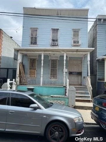 2 Family Detached frame for sale close to bus,  school, walking distance to subway , can not be show inside because squatter living with his dog and owner is working to solve that problem