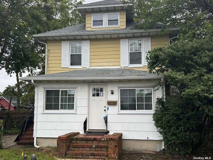 Completely renovated 3 bedroom 1 bath colonial , Downstairs Beautiful Hardwood Floors, New Kitchen, Living room w/electric fireplace,  large Bedrooms . Upstairs Large Bedrooms, Full Bath. Private Driveway , All Applications thru NTN