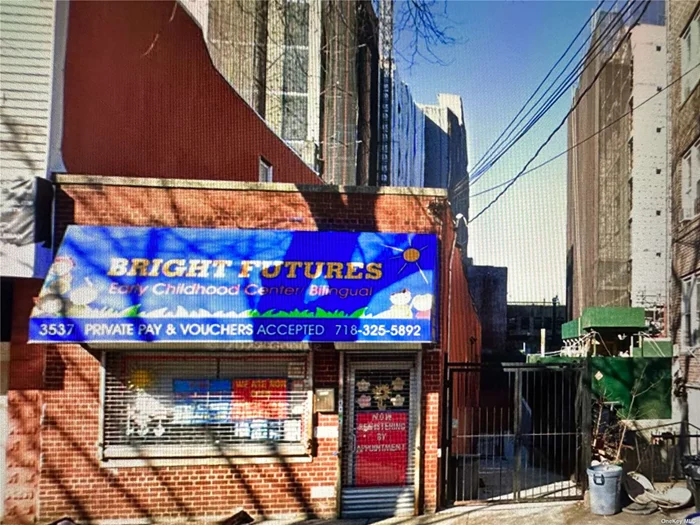 MOTIVATED SELLER-Welcome Home Realty Network has been retained to arrange the sale of 3537 Holland Ave. 1 Story day-care center , plus full basement with air rights. Off of Gun Hill Road in the Williams&rsquo; Bridge section of Bronx, NY. The subject property is built 17 x 84 ft and sits on a 25ft by 94 ft ft R7A, zoned lot (BBL: 2-04657-0077 ). The FAR as built is .60 of an allowable 4 by right. The building has an unused build-able 8075sf by right. The building totals two floors including an Accessible basement level. The building has been completely gut renovated and meets and exceeds all building codes.  The Tenant is an educational facility tenant with 5 years remaining on their lease.  3537 Holland is near multiple transportation options that serve Gun Hill Road. The building is 1 Block from 2/5 elevated train station. The Williams Bridge Metro North Railroad is within blocks. There is also access to Bronx River Parkway, Several Bus lines, Hospitals, houses of worship, schools, and a densely populated residential community and customer base.  NOTE: ALL INFORMATION MUST BE VERIFIED INDEPENDENTLY!!