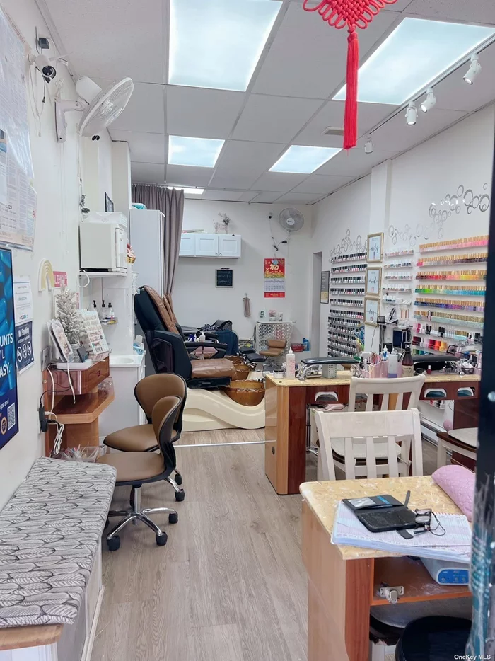 Bronx Renovated Turnkey Nail Salon Business. 400 SF store plus 400 SF basement. 4 manicure tables/3 pedicure chairs, 1 waxing bed, 1 bathroom, 3 full time+1 part time staff. 5-year lease. $1, 700 Monthly rent include RE tax. $1, 300 Security deposit required. Business open 6-days/week, Mon -Sat 10-7. Monthly expense are approximate: rent $1, 700/payroll $9, 600/electricity $180/water $60/insurance $180/Garbage $100/sales taxes $600/employee taxes $350. Street parking. Located on busy street lined with variety of stores and surrounded by dense residential area. Near train station, bus stops, Boston Road.