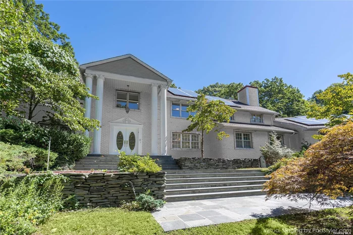Best Value in Laurel Hollow!! Aspirational address in a 2+ acre, $4 million + waterfront neighborhood only .66 of a mile to Inc. Village of Laurel Hollow Beach. This 6700 sq. ft. newly (2021) renovated Colonial enjoy a full house elevator, high ceilings, in-ground 16 Ft. deep gunite pool, open floor plan.(See Floor Plans) World Class full house water filtration system. A home office completes this bucolic offering.