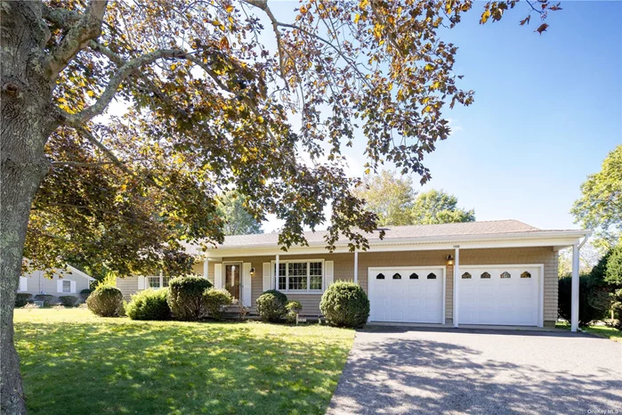 Charming and well-maintained 2-bedroom ranch located in the heart of Cutchogue. Lovely .33-acre property with mature trees, a large full basement, a car garage, and plenty of room to expand the current residence and add a pool. An excellent North Fork investment!