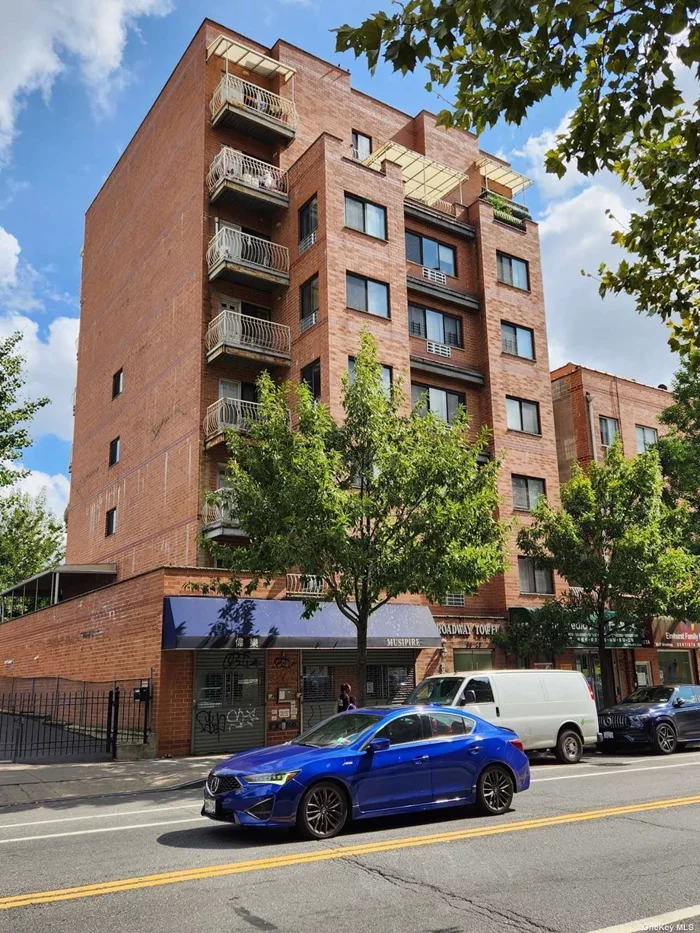 Prime location in the heart of Elmhurst, walk to stores, subways, schools and library; built in 2009; Top floor unit; Jr. four layout, two br w/two bath and deck; well maintained;