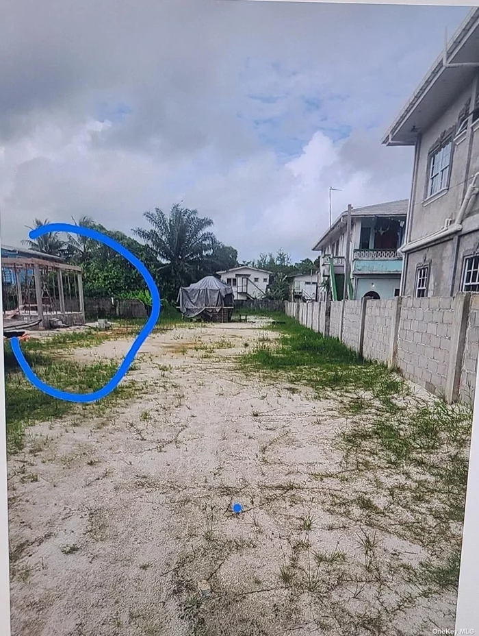 THIS LAND LOCATED IN NORTEN STREET, LODGE GEORGETOWN, GUYANA, BACK LAND, THIS LAND SQUARE FEET, 3426.94 AND ACRES SIZE. 0.0787 ACRES, YOU CAN BUILD FROM ONE FAMILY TO 4 FAMILY, HAS AIR RIGHTS , LISTED PRICE 17 MILLION GUYANA DOLLARS OR USD DOLLARS 85, 000.00, GREAT DEAL