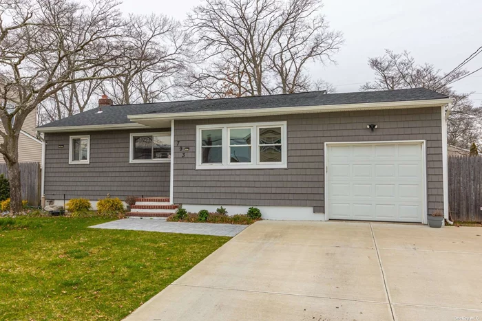 Beautifully Renovated 3 Bedroom, 1.5 Bath Ranch, Granite Kitchen w/Stainless Appliances, Hardwood Floors, Central Air, Lots of Storage. Full Finished Basement w/Washer and Dryer, Outside Entrance , 1 Car Garage. Fenced Yard.