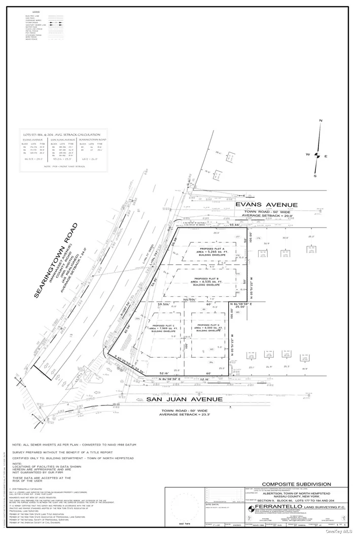 Builders/Developers/Investors**25, 000 Square Foot Property subdivided into 4 buildable residential lots in Prime Location! Plot A (5265 SF) $585K, Plot B (6535 SF) $685K, Plot C (7989 SF) $700K, Plot D (6000 SF) $600K.