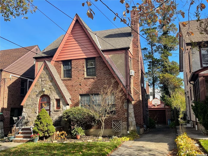 Classic English Tudor, oozing Architectural Flair. The side hall layout has all large rooms. Very well constructed, with all Hi-Ceilings from the basement to 3rd fl. Actual, Four Bedrooms...None of which are small by any means. The Main bedroom ensuite bath puts this house over the top. Exceptionally well located!!! It&rsquo;s just steps to Crocheron Park, the renowned P.S.41, Bell Blvd. and Bay Terrace shops and entertainment, and The Bayside Station LIRR, Coupled with that Quiet old town, residential feel... It&rsquo;s particularly perfect at its price point.