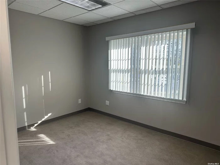 One of three offices that may be rented individually or combined in a professional building. 10x13 ($800/mo), 10x13 ($800/mo), 14x14 ($1000/mo), with access to conference room on lower level and two bathrooms.