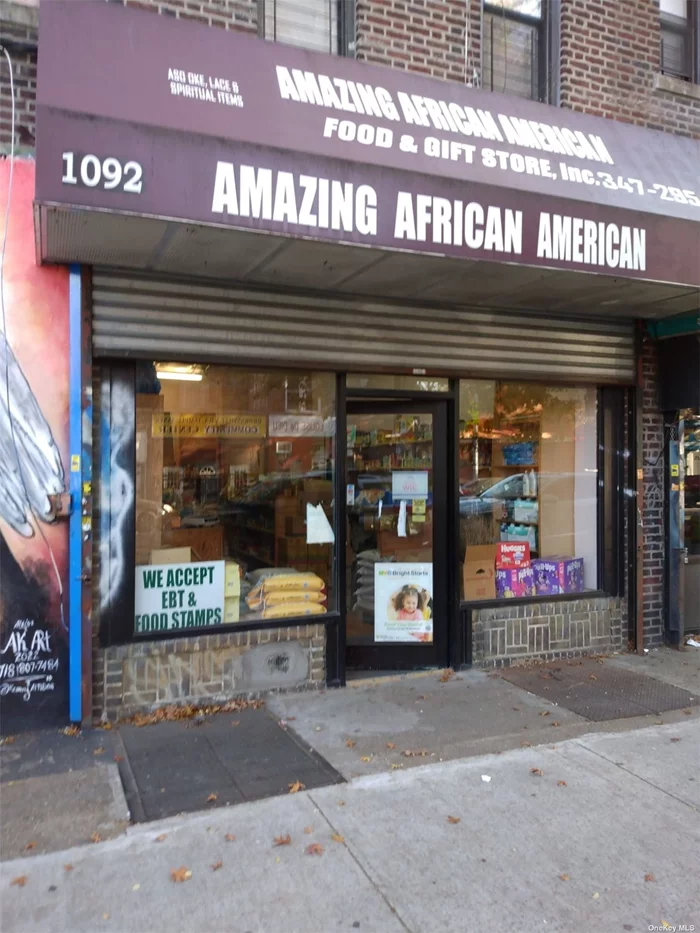 EXISTING BUSINESS FOR SALE: This business has been on the market for over 10 years under the operating name of Amazing African American Food and Gift Store Inc. It&rsquo;s situated directly in a highly bustling area along Clarkson Ave in Brownsville, Brooklyn, NY. The sale includes its clientele, equipment, and licenses. This grocery store has diligently served the community for over a decade, offering various consumable and domestic products. Widely recognized within and beyond the neighborhood, it boasts an extensive range of products. The business has garnered a diverse clientele within and outside Brownsville due to its strategic location in a commercial hub. Additionally, it enjoys proximity to major bus lines and the 2, 3, and 4 trains. Don&rsquo;t miss this opportunity to negotiate for your ideal place and turn your vision into a thriving business. This Turnkey business is waiting for you!