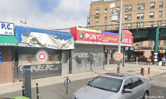 FIRST FLOOR STORE FOR RENT (EST. 700 SQFT) + 200 SQFT. BASEMENT ON BUSY ROOSEVELT AVE. CORNER CLOSE TO 7 TRAIN- 90 ST. STOP TENANT IS RESPOSIBLE FOR 6% PROPERTY TAX.