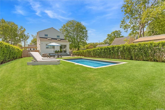 Summer 2024 Rates: May24-June30 $20K, July2-July 31 $30K, Sept4-Oct4 $15K: Rare new construction on a quiet side street in Greenport Village, this modern luxury home is the perfect base to explore the beaches, wineries, and farm-to-table dining of the North Fork. Walking distance to downtown Greenport and a short drive from all the major North Fork sights. Or just whittle away your days enjoying the amenities of your luxurious home retreat. Lounge in your heated saltwater pool while sipping a cold drink. Curl up with a book in front of your gas fireplace. Catch up on sleep surrounded by plush bedding on your memory foam mattress. Immerse yourself in the low-key North Fork lifestyle at your private Greenport Getaway.