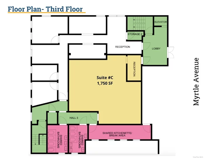 Don&rsquo;t miss your chance to lease the third floor in a 40, 000 sq. ft. office building. The third floor is 1, 7500 sq. ft. and features an elevator, five minutes from the J&Z subway lines, shared kitchenette, bathrooms, and on-site super. This space is ideal for Medical/Healthcare or Professional Services. Other options are available.