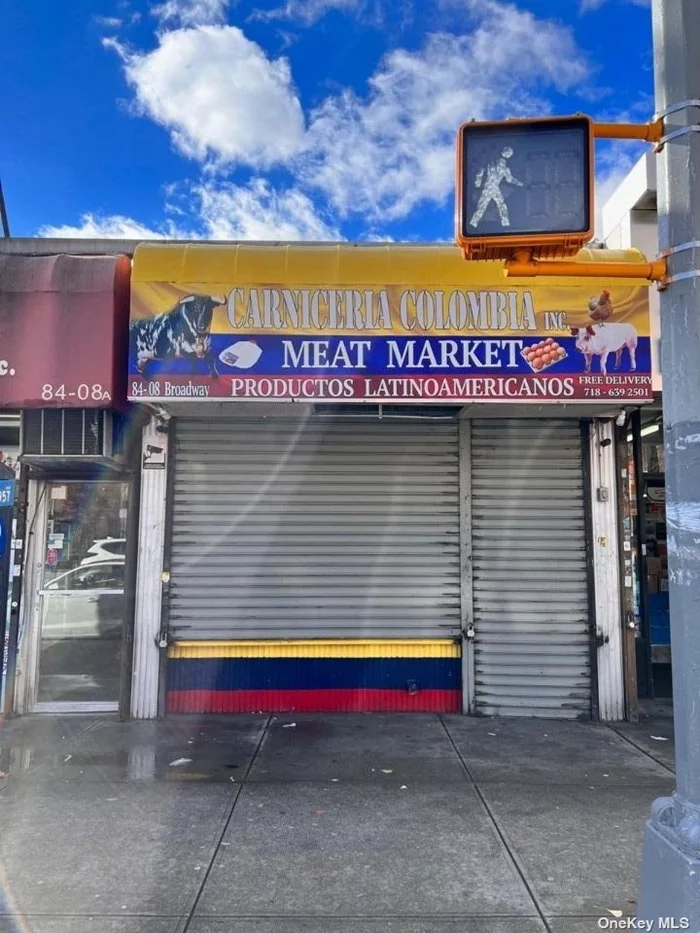 High traffic location, 700 sqft, storefront, and additional space in the basement in Elmhurst. Steps away from a diverse selection of shops and restaurants. Close to the Q58 bus. Close to the M and R train.