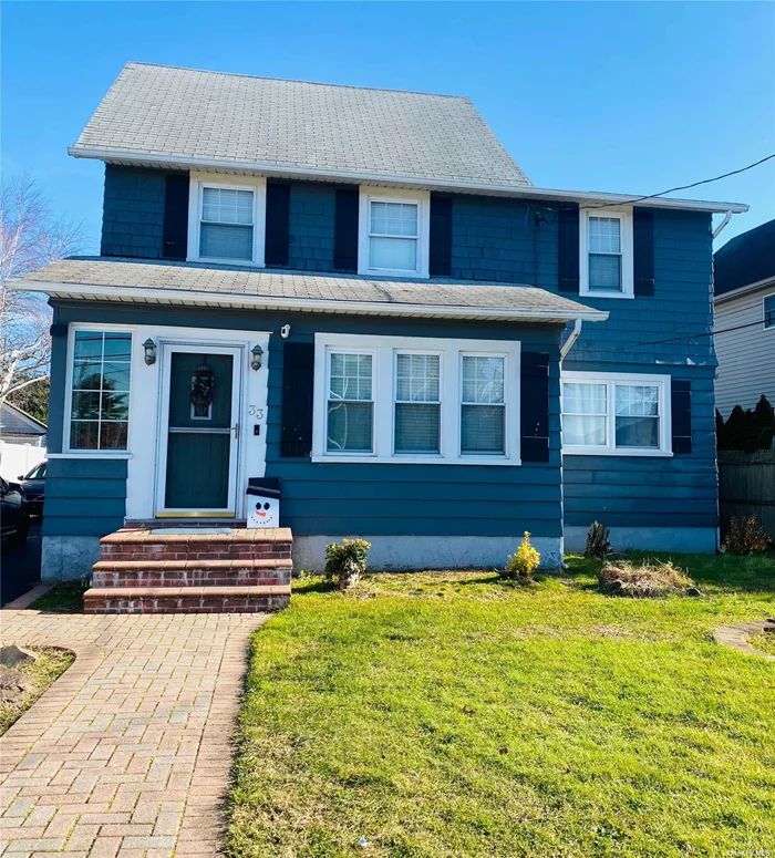 This well maintained 4 bedroom, 1 ? bath, is located in West Babylon. Featuring hardwood floors throughout the 1st floor, a spacious foyer upon entry, living room, formal dining room and eat-in kitchen. Four generously sized bedrooms on the 2nd floor, renovated full bathroom and access to a full walk-up attic for added storage. There is an OSE to the full partially-finished basement. Access from the kitchen or dining room lead to a large deck in the rear yard. This property offers a perfect blend of comfort & style, with so much more to offer...this one will not last!