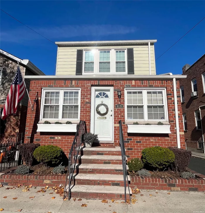 A Maspeth gem! One of a kind Detached One Family home consisting of 3-Bedrooms and 2-Baths with private driveway and 1 Car garage. Move right into the beautiful maintained home featuring hardwood floors, an eat in kitchen with sleek ss appliances and plenty of counter space and storage. A finished basement adds versatility and extra living space, providing room for a home office, gym, or entertainment area. The home features a large stand-up attic. The exterior of the property is equally impressive, with a spacious backyard for both relaxation and entertainment opportunities. Located near shops, supermarkets, schools and more! Too many detaiils to mention! A must see!