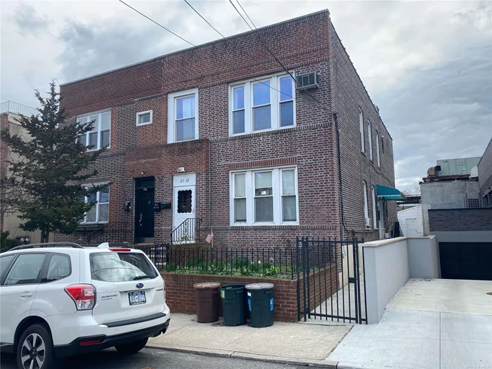 BEST LOCATION! MINUTES TO MANHATTAN LEGAL 2 FAMILY SEMI-ATTACHED BRICK HOUSE HAS 2 DETACHED GARAGES IN THE BACK, 24X103.5 LOT SIZE WITH R5B ZONING EASILY CAN EXTEND TO 3 FAMILY! CLOSE TO ASTORIA PARK & ALL ALL PUBIC TRANSPOTATIONS!