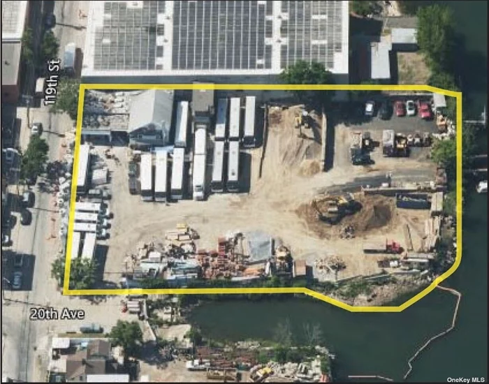 56, 788 Sq.Ft M1-1 Zoned. 20-04 and 20-08 119 Street. Block 4160 Lots 9 & 1.College Point Waterfront Property with 200 feet frontage. Beautiful views of the NYC skyline. Property faces LaGuardia Airport. Block 4160 and Lots 1 and 9. Ideal for anyone who needs Industrial to built. Convert to residential. Parking for trucks. It is rare to find waterfront and like this for sale (or Lease @ $14 per Sq.Ft) in a prime neighborhood in Queens. Ideal for anyone who needs Industrial to built. Convert to residential. Parking for trucks. It is rare to find waterfront and like this for sale (or Lease @ $14 per Sq.Ft) in a prime neighborhood in Queens.