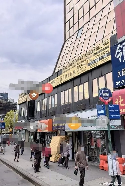 Downtown Flushing Prime Commercial Retail district, Store front on the Main Street, Close to Subway, Train, Bus, convenience for everything. Good opportunity to own Commercial space on Main Street, Triple NNN Tenant with rent $9, 700/m. July 2024 will be $10k/m Net. Do not Miss!!