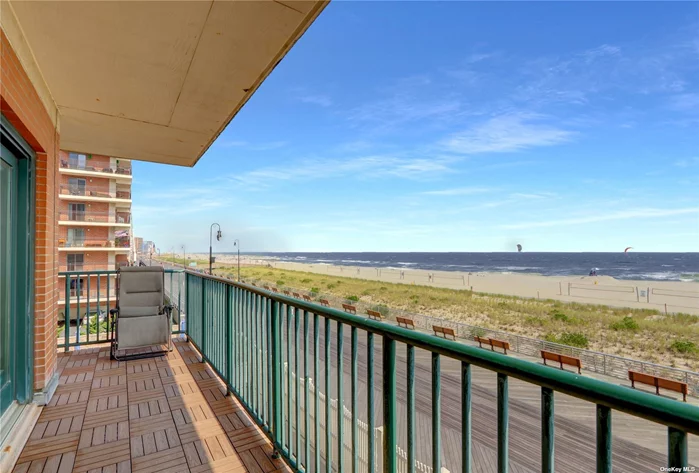 WELCOME TO THE OCEAN!!!! One of Long Beach&rsquo;s premier Luxury Condos on the boardwalk and Beach. Updated from flooring to lighting! Open LR/EIK/DR w Full length Direct Ocean Views. Sunrise to Sunset Priv wrap-around terrace. HW floors. approx. 1794&rsquo; living area. 3rd bed/office. Quartz counters, GE Profile appliances. Warming drawer. W/D in Unit. M-suite w Lg custom w/i closet. All new Kitchen, Baths, appliances, PTAC w wireless thermostat, Hunter Douglas blackout wireless shades & Blinds, Lighting/fans, etc. Plenty of added storage. Near LIRR & all! Easy Access to beach. 12Hr Concierge/Doorman. 2 parking spots - outside & heated indoor corner Garage w/storage. Pool/patio off the boardwalk. Pets, Subletting Allowed!