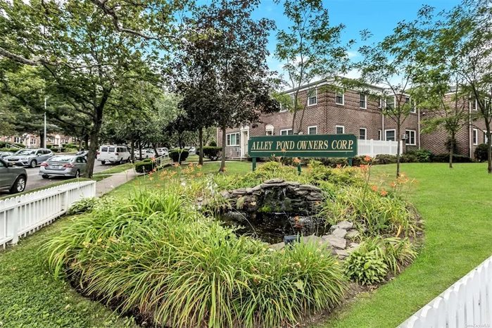 Welcome to Alley Pond Cooperative located on 37 acres of manicured parklike grounds. This spacious one bedroom unit offers a renovated kitchen with Maple Cabinetry, Granite counter tops, Stainless Steel Appliances, Mosaic tile backsplash including a Washer/Dryer. Also featuring a renovated bathroom, Dining area off kitchen, large living room with wall A/C, beautiful hardwood floors & lots of closets throughout + walk-in. Close to All, Pets Allowed (Dog/Cat), Move Right In. (Monthly Maintenance - $803.82 + Window Assessment $60.20 (till 9/2024) = $864.02) Shares: 172