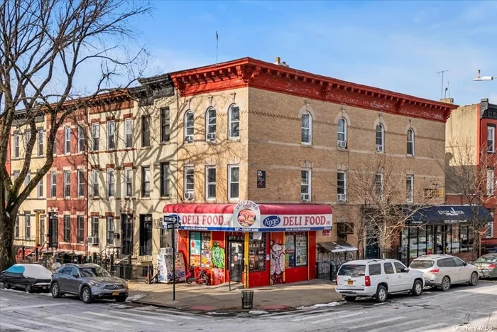 great investment 3 story Corner Mix-use with 2 Commercial Retail unit & 2 (4brm) vacant apartments. Apartments updated with hardwood floor throughout and each apartment has 4brm, 2 bath. projected gross rental income is 169, 200, net income is approx. 150k.