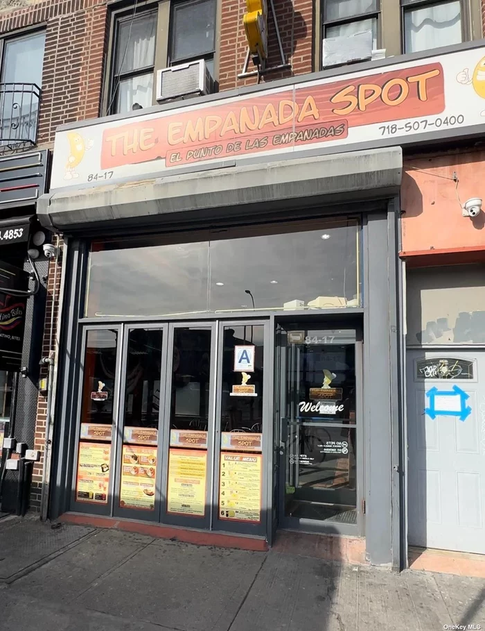 The empanada spot for sale in prime location Northern Blvd. business is operating generating good profit and established for over 12 years. this commercial space has over 2500 SQF with fully equipped kitchen and basement. great opportunity.