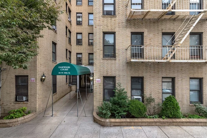 Beautiful One Bedroom co-op apartment in the heart of Woodside. This is a fifth-floor unit with elevator. Open concept kitchen, Large Bedroom and wood floor throughout the entire unit. Full bath. Centrally located to all Transportation across from Doughboy Park. Live-in Super, Laundry Room in the Basement. Heat, & Hot Water included. Very walk-able area with Shopping, Restaurants, and Coffee Shops around the corner. Easy board approval.