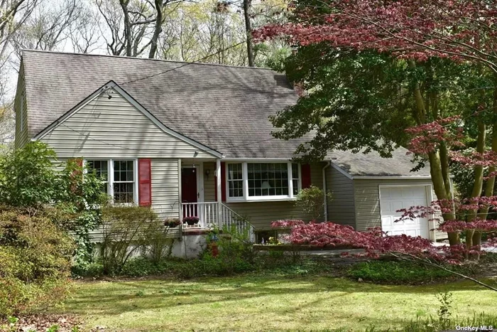 Charming Home Set on Wooded Shy Acre ! Family Owned 80+ Yrs,  Hd Wood Flrs Thru Out, Some Knotty Pine Walls, Custom Book Cases, Updated Maple Kit w/Granite Cntrs & Vinyl Flr Upstair Bd Rms 14x18, 13x18, Lg Closets, Anderson Wndws, Paver Walkway, Nw Gar Roof, Inside & Side Entrace to Bsmnt w/Work Bench, C/O for back Deck, Propane Gas for Stove, Beautiful Gardens , 69 ft 7/8 Car Driveway , ,