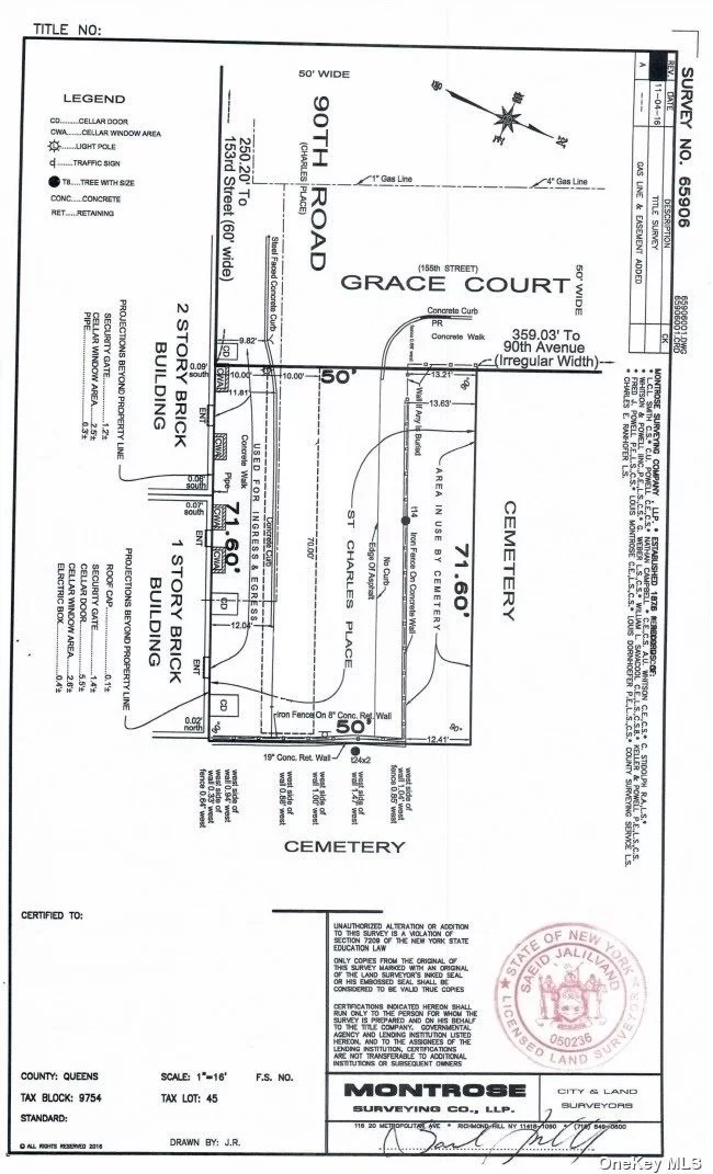 VACANT LOT FOR RENT PRIME LOCATION QUEENS 90-41 Grace Ct, 1/2 Block away from Jamaica Ave & Parsons Blvd. TOTAL SQFT FOR LOT = 3000 SQFT  Lot Size: 40 x 75 $2, 200 / mo.