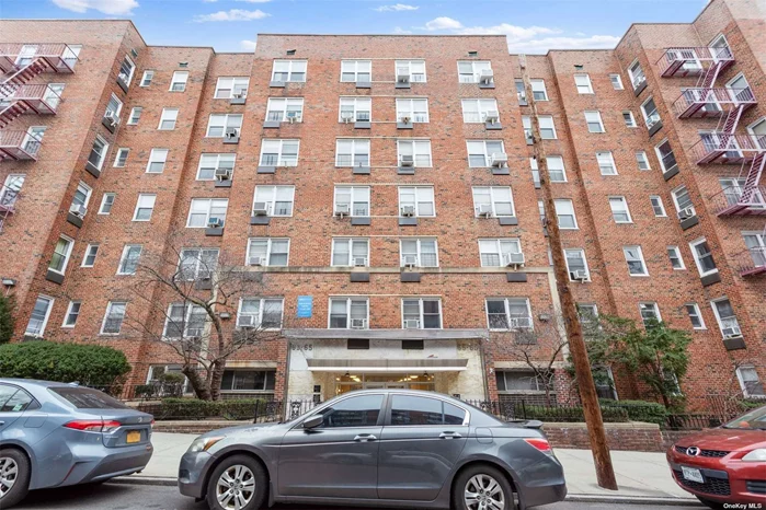 This beautiful large renovated one-bedroom unit is in the Crestwood Building on an amazing location: only two short blocks to Queens Blvd. With great shops and dining and subway lines M and R. Approximately 800 square feet! Lots of windows allow sun to enter all though the day. Great layout! Entry area has a huge closet which leads to the spacious living room combined with dining area. The large eat-in kitchen has lots of cabinets: all new with new countertops and appliances. The full bathroom has a window as well! It was completely renovated with a new vanity and bathtub with shower doors. The bedroom is truly an amazing size: will accommodate a king-size bed! Also has double closets and windows. Beautiful hardwood floors and wood moldings! All included except electricity. Building Amenities include: Doorman; Live in Super; 2 Modern Laundry Rooms at the lobby level on both side of the building; Bike storage room; Storage, Intercom system. The parking is either as street parking or nearby Public Parking garages. NO pets of any kind allowed! Please note: Board requires detailed financial (they require minimum of 4 times higher income than rent), banking information (4-5 times of savings amount of rental fee) and credit (they require minimum a 700 score) information submitted! Not approved for programs. After tenant is approved by the board, landlord will reimburse them of the application fee!
