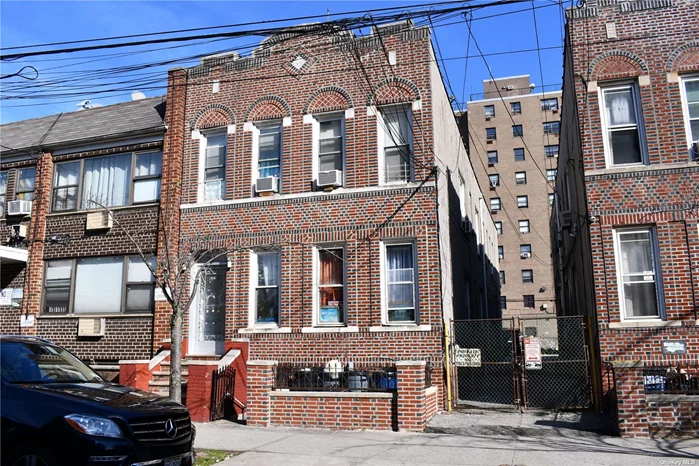 Legal 4 Family Semi Detached Solid brick house with 3 Car Parking space. This house has (3) 2 Brs Apts and (1) 1Br Apt. The first Floor front gets $1650 and Back $2500. The Second floor front $2500 and back gets $2500. Additional rent 4 car garage space extra $400 a month.