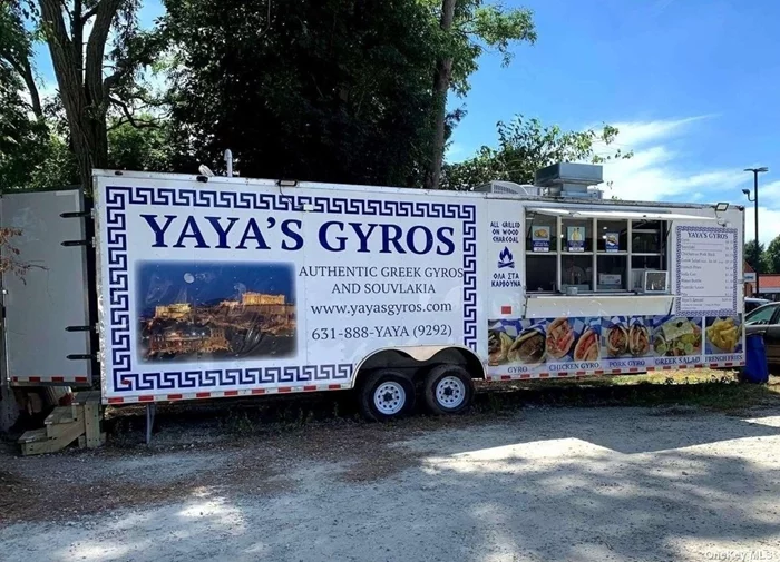 Land and 20 Year Successful Restaurant Business Trailor Yaya&rsquo;s Gyros  approximately 30 foot long by 8 foot wide. J2 Zoning.
