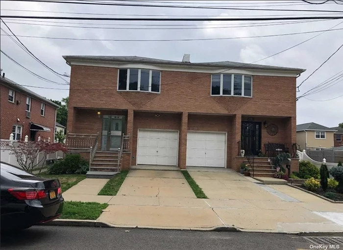 Great Location . Semi-Detached Brick 2 Family in Prime Whitestone Near Flushing Border! Large Lot 30.25&rsquo;x100&rsquo;.Features 2nd FL 3 Bedroom with 2 full bath Living Room Duplex with basement full baths , boiler room . 1st Floor 2Bedroom Living room kitchen with Side Apartment a Two Bedroom, One Bath & Living Room. 21x53 Building, Full Finished Basement with Separate Entrance for all level . close to Schools, Shops, and Transportation Q15A