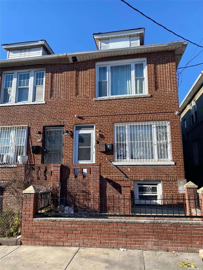Excellent 2 Family Brick house in Brooklyn, featuring 6 bedrooms, 2 full bathrooms, 1 half bathroom, Living/Dining, 2 Kitchens, and a private driveway. R5, C2 Zoning. Walking distance to Schools, Buses, Parks and more. Whole house is occupied by non-cooperative Tenants. Selling as is with Tenants. Cash Offers only.